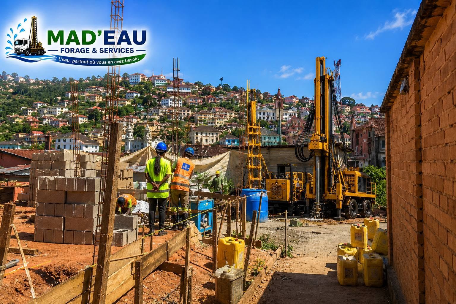 Chantier de forage MAD'EAU à Antananarivo